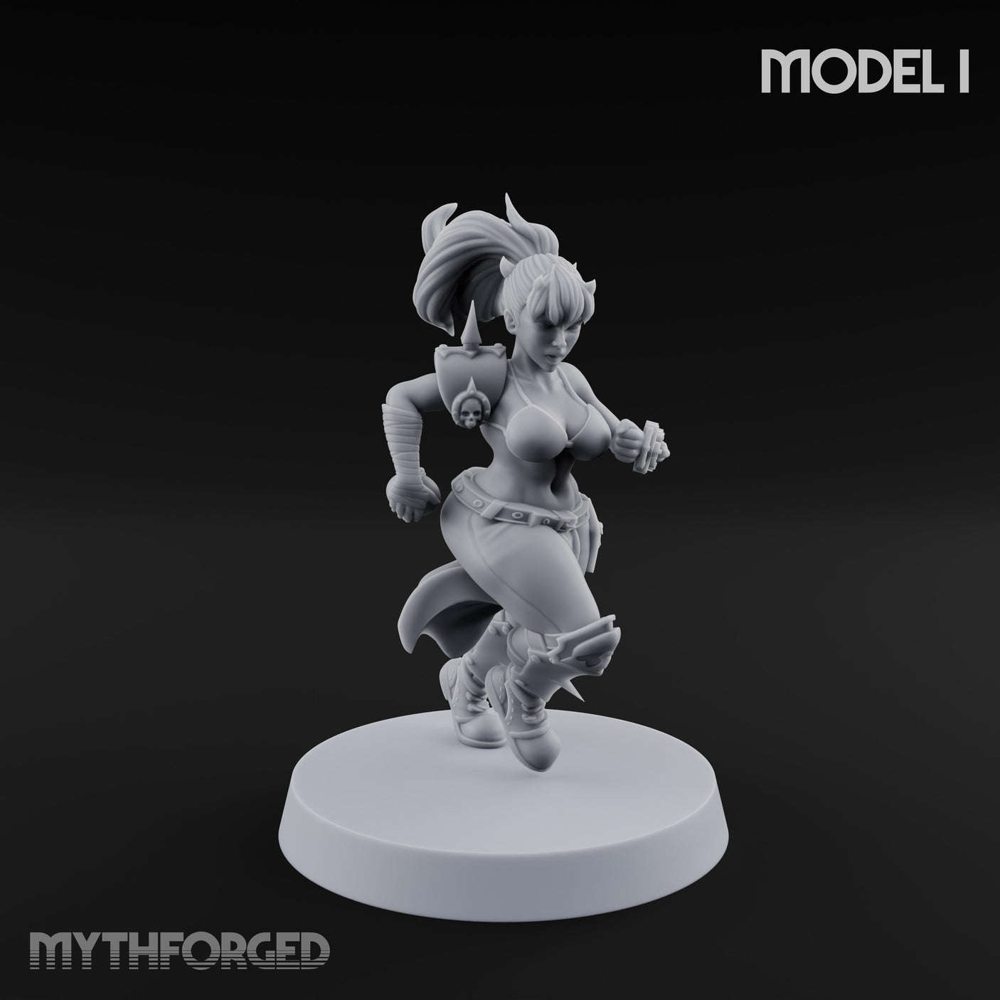 Hell Raising Demon Sorceress I Miniature for Dungeons and Dragons, Pathfinder or other TTRPGs