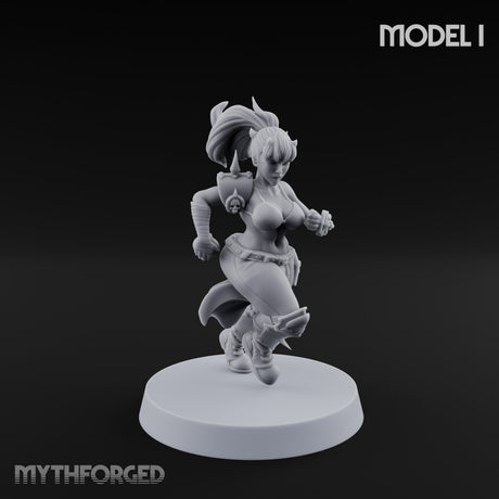 Hell Raising Demon Sorceress I Miniature for Dungeons and Dragons, Pathfinder or other TTRPGs