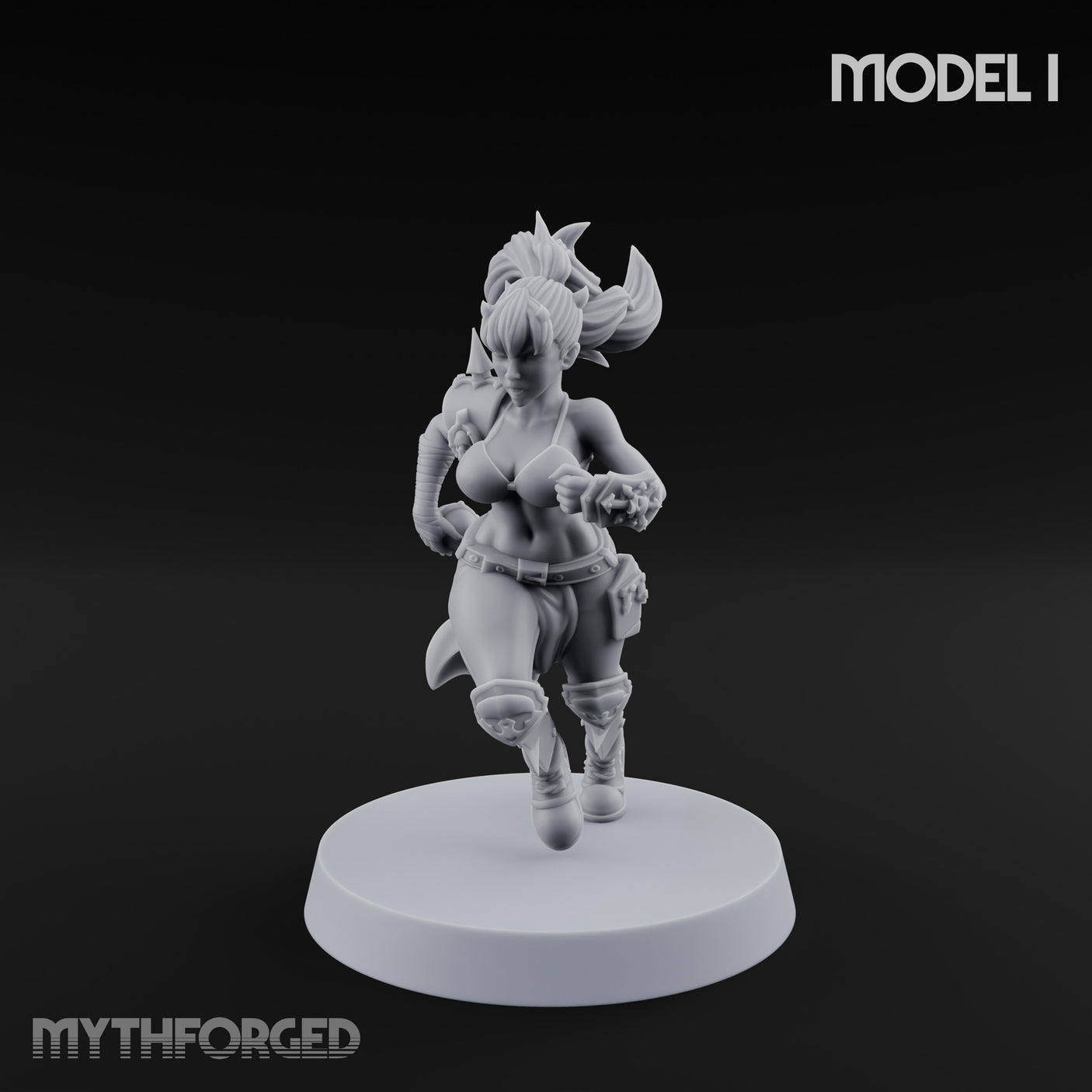 Hell Raising Demon Sorceress I Miniature for Dungeons and Dragons, Pathfinder or other TTRPGs