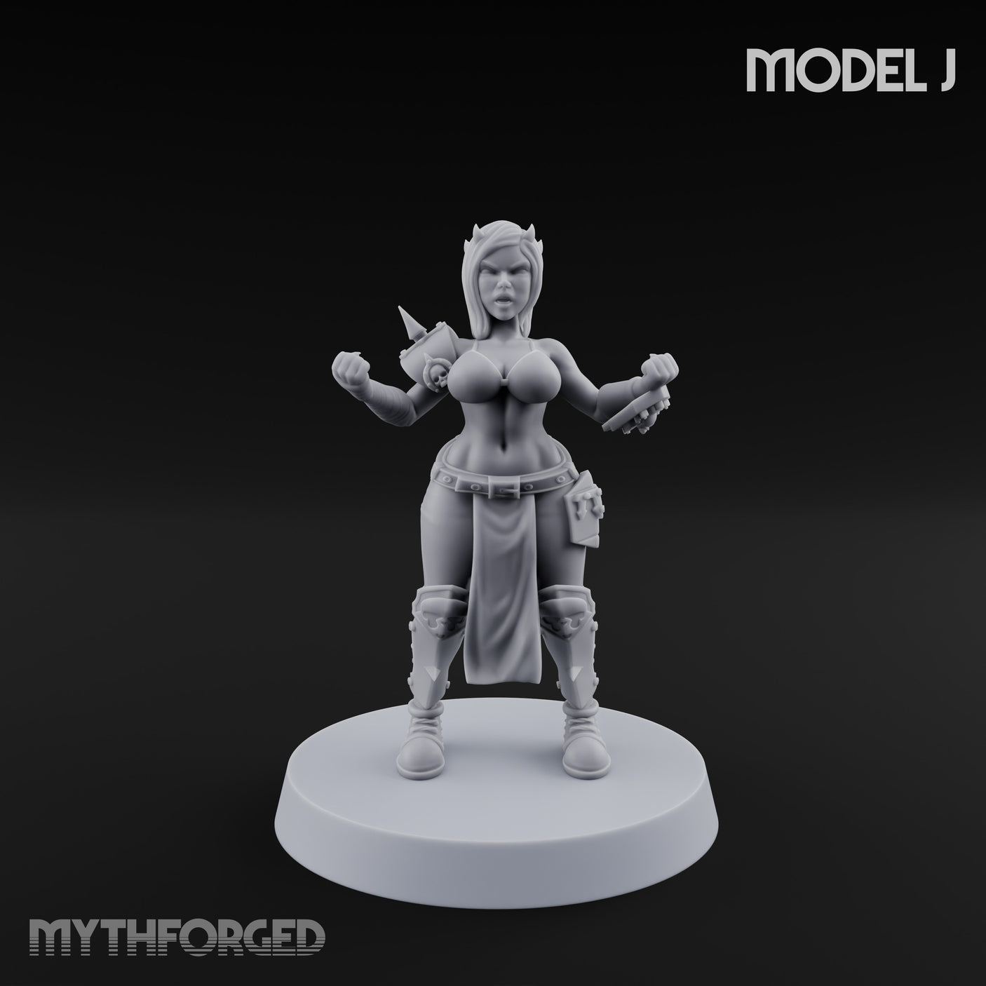 Hell Raising Demon Sorceress J Miniature for Dungeons and Dragons, Pathfinder or other TTRPGs