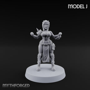Hell Raising Demon Sorceress J Miniature for Dungeons and Dragons, Pathfinder or other TTRPGs