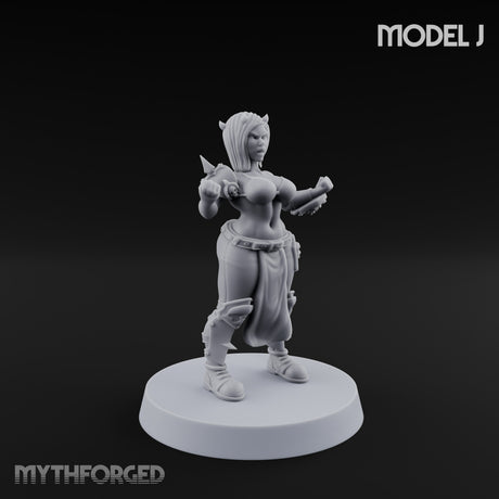Hell Raising Demon Sorceress J Miniature for Dungeons and Dragons, Pathfinder or other TTRPGs