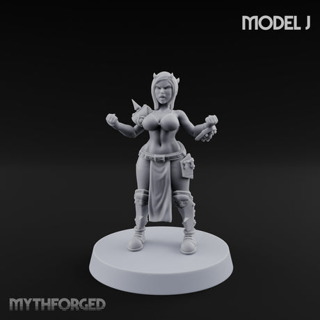 Hell Raising Demon Sorceress J Miniature for Dungeons and Dragons, Pathfinder or other TTRPGs