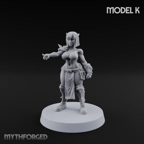 Hell Raising Demon Sorceress K Miniature for Dungeons and Dragons, Pathfinder or other TTRPGs