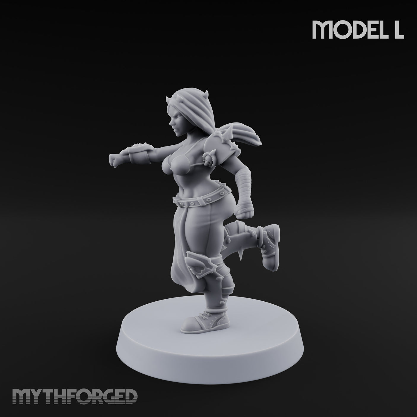 Hell Raising Demon Sorceress L Miniature for Dungeons and Dragons, Pathfinder or other TTRPGs