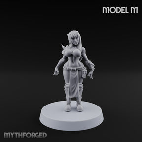 Hell Raising Demon Sorceress M Miniature for Dungeons and Dragons, Pathfinder or other TTRPGs
