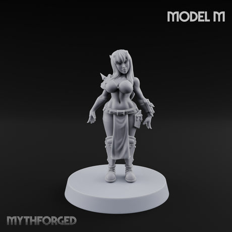 Hell Raising Demon Sorceress M Miniature for Dungeons and Dragons, Pathfinder or other TTRPGs