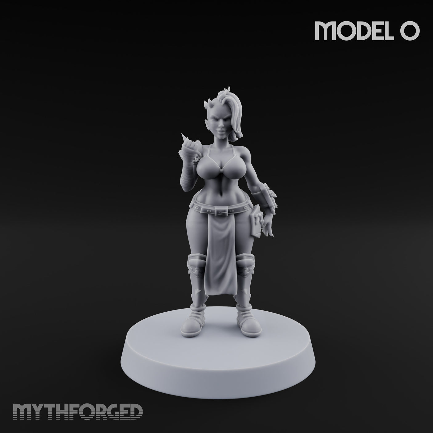 Hell Raising Demon Sorceress O Miniature for Dungeons and Dragons, Pathfinder or other TTRPGs