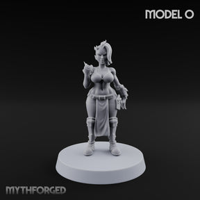 Hell Raising Demon Sorceress O Miniature for Dungeons and Dragons, Pathfinder or other TTRPGs