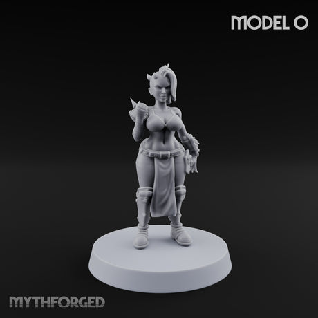 Hell Raising Demon Sorceress O Miniature for Dungeons and Dragons, Pathfinder or other TTRPGs