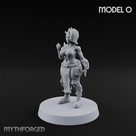 Hell Raising Demon Sorceress O Miniature for Dungeons and Dragons, Pathfinder or other TTRPGs