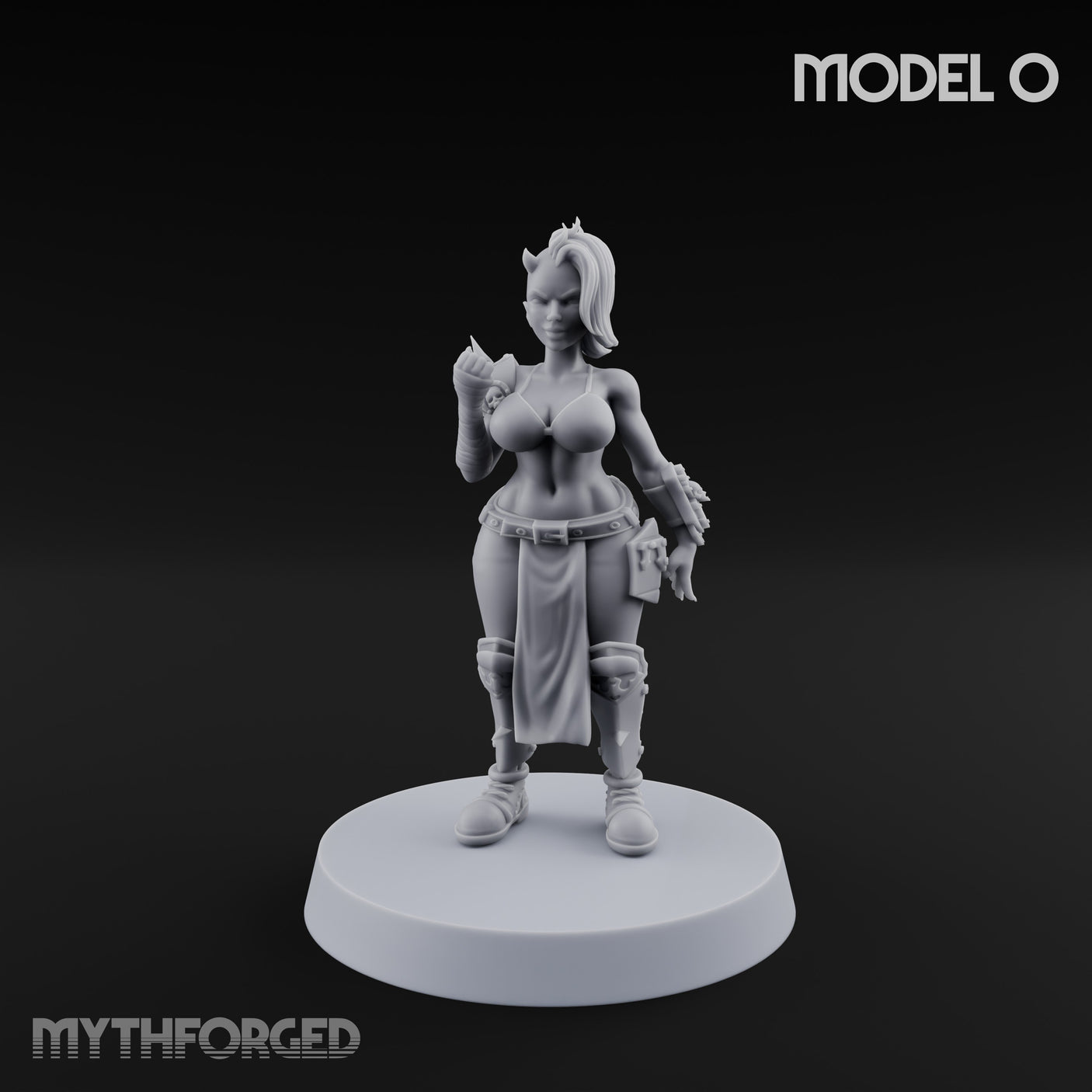 Hell Raising Demon Sorceress O Miniature for Dungeons and Dragons, Pathfinder or other TTRPGs