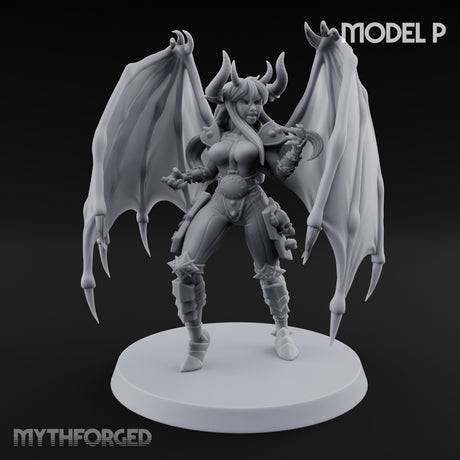 Hell Raising Demon Sorceress P Miniature for Dungeons and Dragons, Pathfinder or other TTRPGs