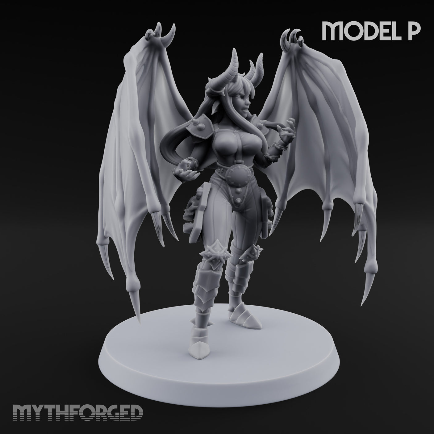 Hell Raising Demon Sorceress P Miniature for Dungeons and Dragons, Pathfinder or other TTRPGs