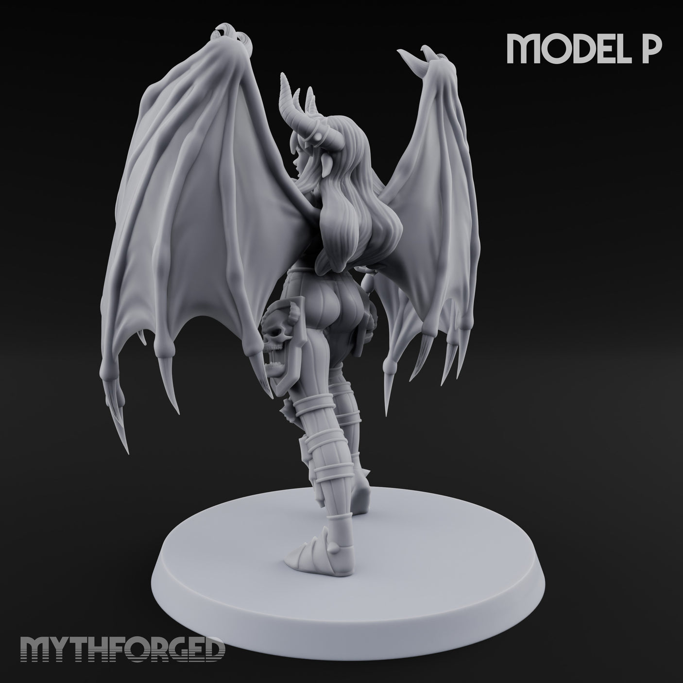 Hell Raising Demon Sorceress P Miniature for Dungeons and Dragons, Pathfinder or other TTRPGs