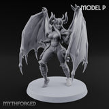 Hell Raising Demon Sorceress P Miniature for Dungeons and Dragons, Pathfinder or other TTRPGs