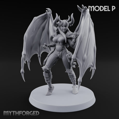 Hell Raising Demon Sorceress P Miniature for Dungeons and Dragons, Pathfinder or other TTRPGs