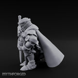 Helmet Clasped Sword Resting Human Knight Miniature for Dungeons and Dragons, Pathfinder or other TTRPGs