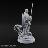 Helmet Tucked Human Deep Sea Diver Miniature for Dungeons and Dragons, Pathfinder or other TTRPGs