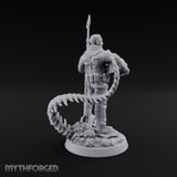 Helmet Tucked Human Deep Sea Diver Miniature for Dungeons and Dragons, Pathfinder or other TTRPGs