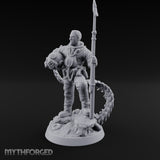 Helmet Tucked Human Deep Sea Diver Miniature for Dungeons and Dragons, Pathfinder or other TTRPGs