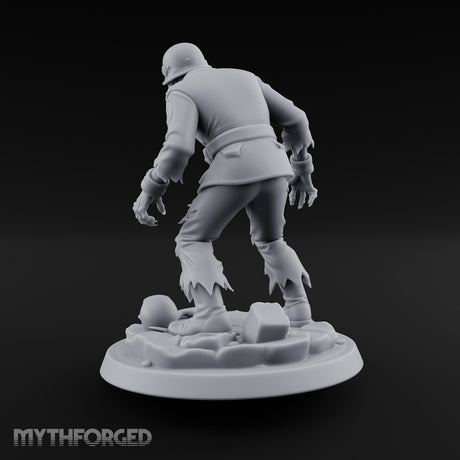 Helmet Wearing Claws Outstretched Zombie Soldier Miniature for Dungeons and Dragons, Pathfinder or other TTRPGs