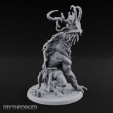 Helmeted Demon Shaman Miniature for Dungeons and Dragons, Pathfinder or other TTRPGs