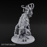 Helmeted Demon Shaman Miniature for Dungeons and Dragons, Pathfinder or other TTRPGs