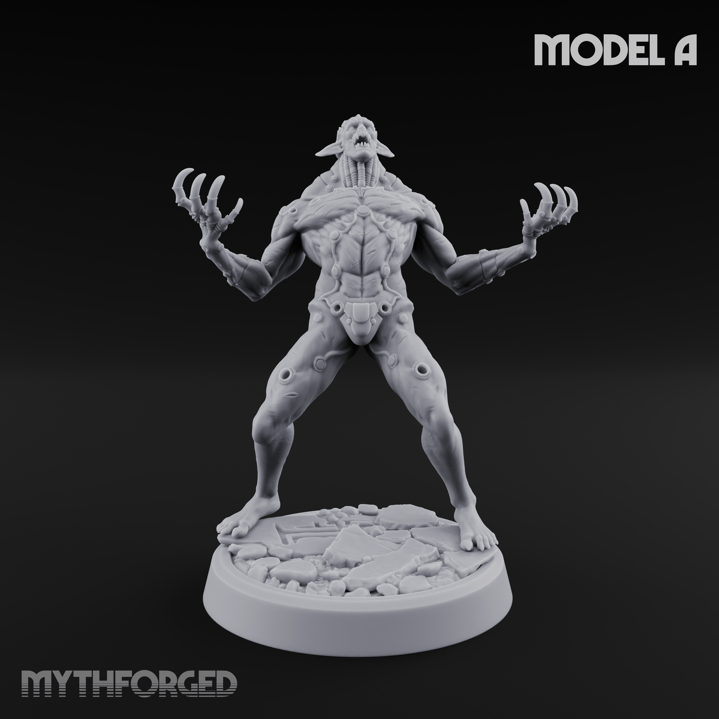 Claws Splayed Roaring Corpse Fleet Brutes Miniature for Dungeons and Dragons, Pathfinder or other TTRPGs