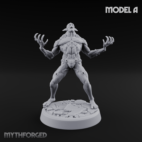 Claws Splayed Roaring Corpse Fleet Brutes Miniature for Dungeons and Dragons, Pathfinder or other TTRPGs