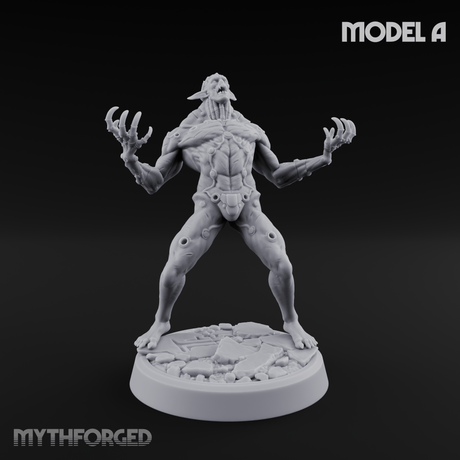 Claws Splayed Roaring Corpse Fleet Brutes Miniature for Dungeons and Dragons, Pathfinder or other TTRPGs