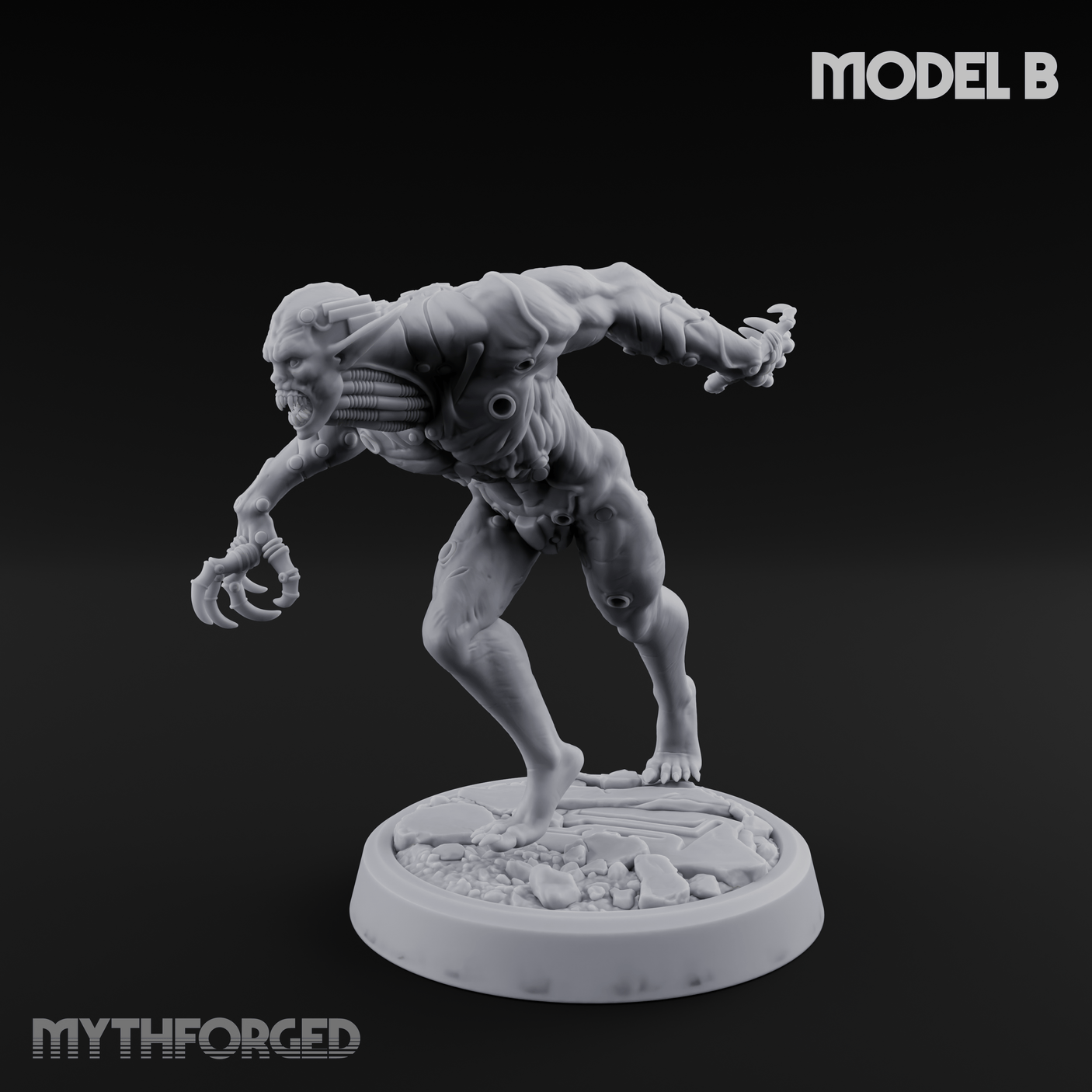 Claws Splayed Roaring Corpse Fleet Brutes Miniature for Dungeons and Dragons, Pathfinder or other TTRPGs