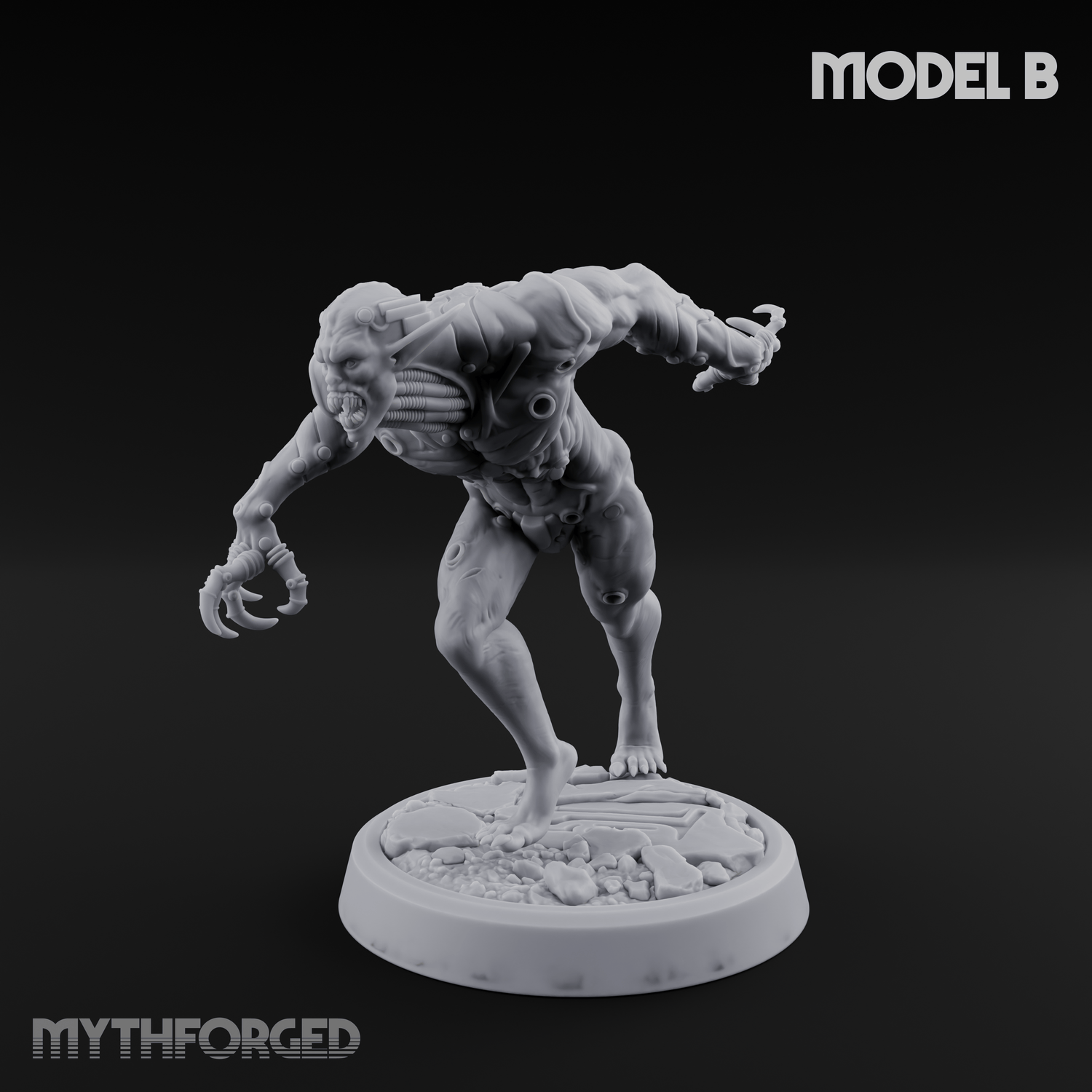 Claws Splayed Roaring Corpse Fleet Brutes Miniature for Dungeons and Dragons, Pathfinder or other TTRPGs