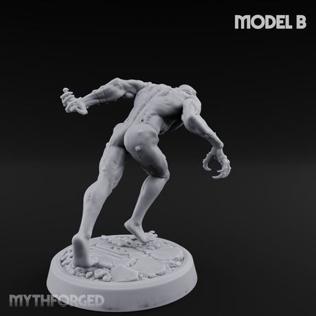 Claws Splayed Roaring Corpse Fleet Brutes B Miniature for Dungeons and Dragons, Pathfinder or other TTRPGs