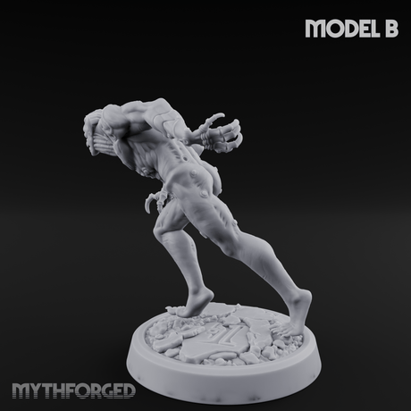 Claws Splayed Roaring Corpse Fleet Brutes B Miniature for Dungeons and Dragons, Pathfinder or other TTRPGs