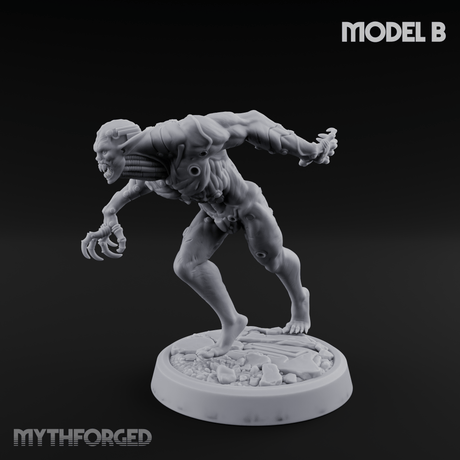 Claws Splayed Roaring Corpse Fleet Brutes B Miniature for Dungeons and Dragons, Pathfinder or other TTRPGs