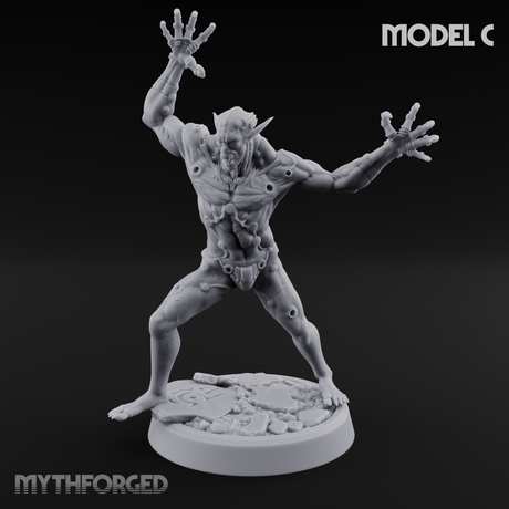 Claws Splayed Roaring Corpse Fleet Brutes Miniature for Dungeons and Dragons, Pathfinder or other TTRPGs