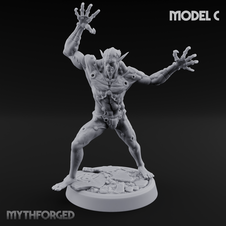 Claws Splayed Roaring Corpse Fleet Brutes Miniature for Dungeons and Dragons, Pathfinder or other TTRPGs