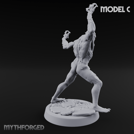 Claws Splayed Roaring Corpse Fleet Brutes C Miniature for Dungeons and Dragons, Pathfinder or other TTRPGs