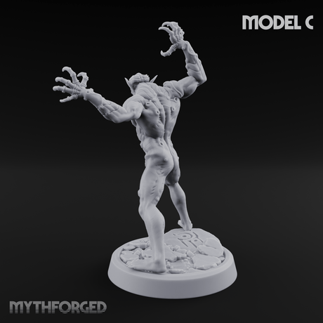 Claws Splayed Roaring Corpse Fleet Brutes C Miniature for Dungeons and Dragons, Pathfinder or other TTRPGs