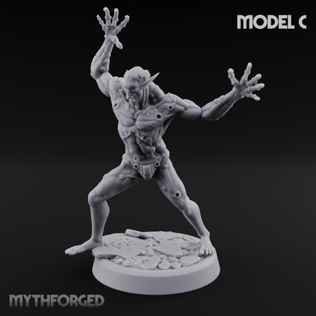 Claws Splayed Roaring Corpse Fleet Brutes C Miniature for Dungeons and Dragons, Pathfinder or other TTRPGs