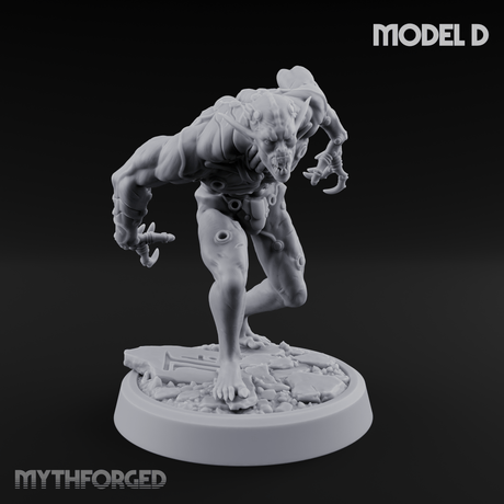 Claws Splayed Roaring Corpse Fleet Brutes D Miniature for Dungeons and Dragons, Pathfinder or other TTRPGs