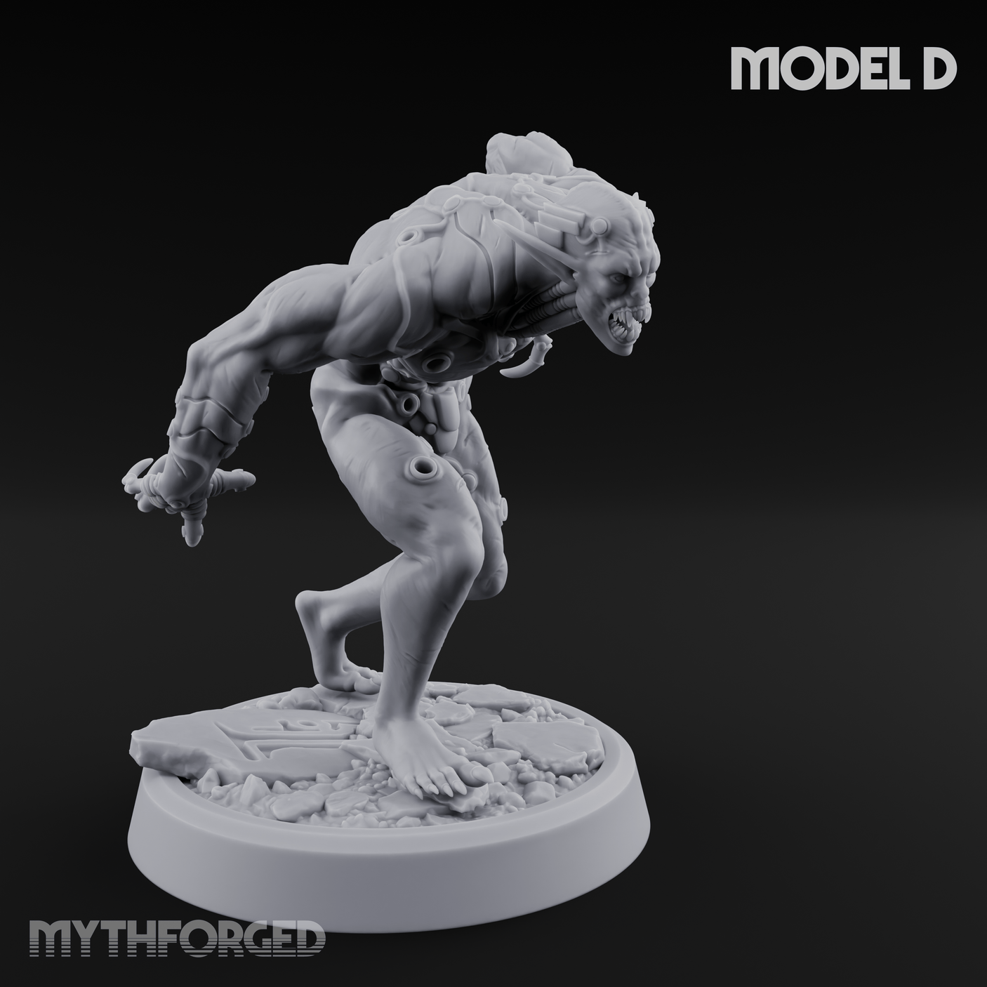Claws Splayed Roaring Corpse Fleet Brutes Miniature for Dungeons and Dragons, Pathfinder or other TTRPGs