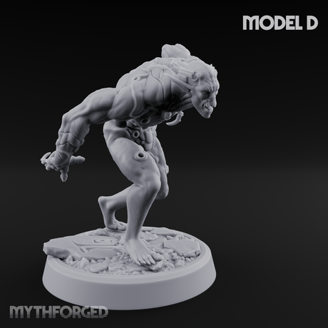 Claws Splayed Roaring Corpse Fleet Brutes Miniature for Dungeons and Dragons, Pathfinder or other TTRPGs