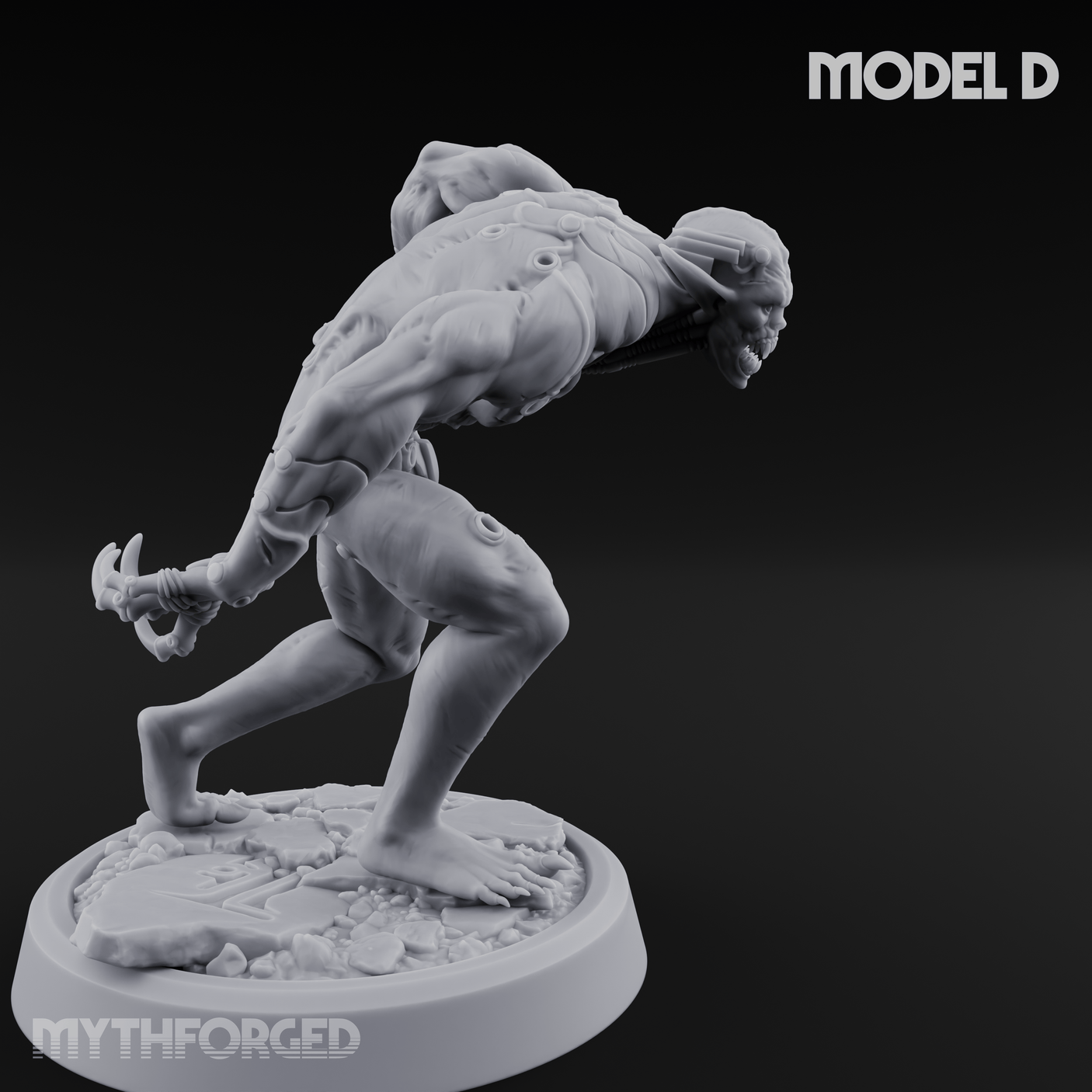 Claws Splayed Roaring Corpse Fleet Brutes D Miniature for Dungeons and Dragons, Pathfinder or other TTRPGs