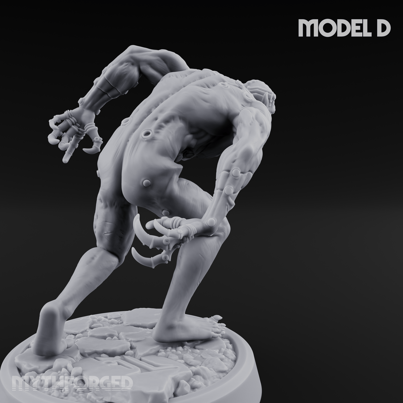 Claws Splayed Roaring Corpse Fleet Brutes D Miniature for Dungeons and Dragons, Pathfinder or other TTRPGs