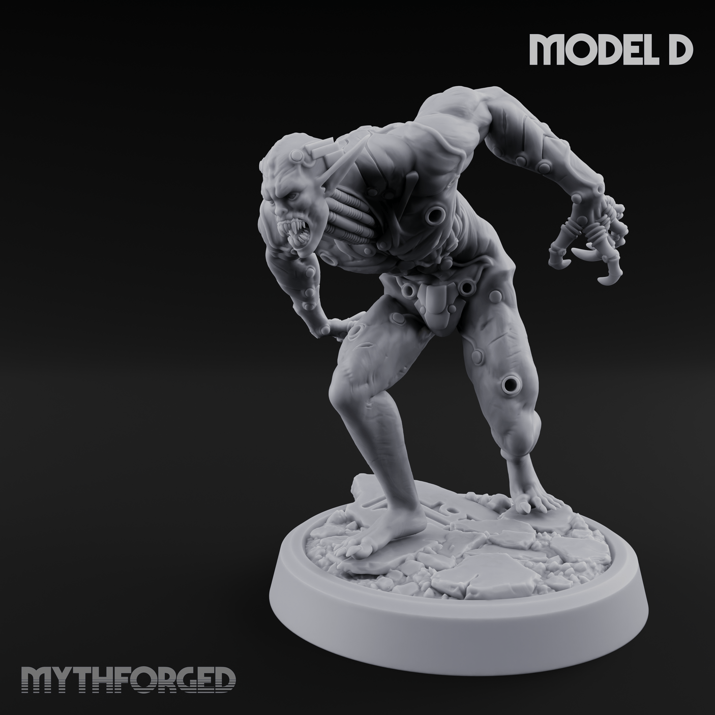 Claws Splayed Roaring Corpse Fleet Brutes D Miniature for Dungeons and Dragons, Pathfinder or other TTRPGs