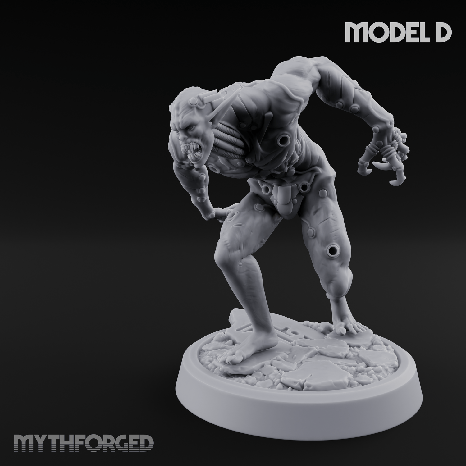 Claws Splayed Roaring Corpse Fleet Brutes D Miniature for Dungeons and Dragons, Pathfinder or other TTRPGs