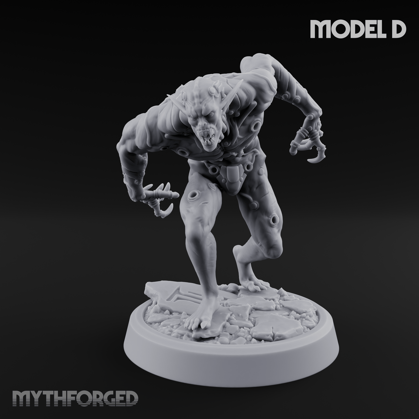 Claws Splayed Roaring Corpse Fleet Brutes D Miniature for Dungeons and Dragons, Pathfinder or other TTRPGs