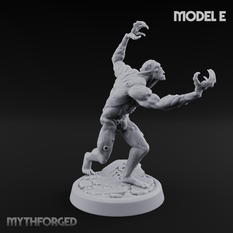 Claws Splayed Roaring Corpse Fleet Brutes Miniature for Dungeons and Dragons, Pathfinder or other TTRPGs